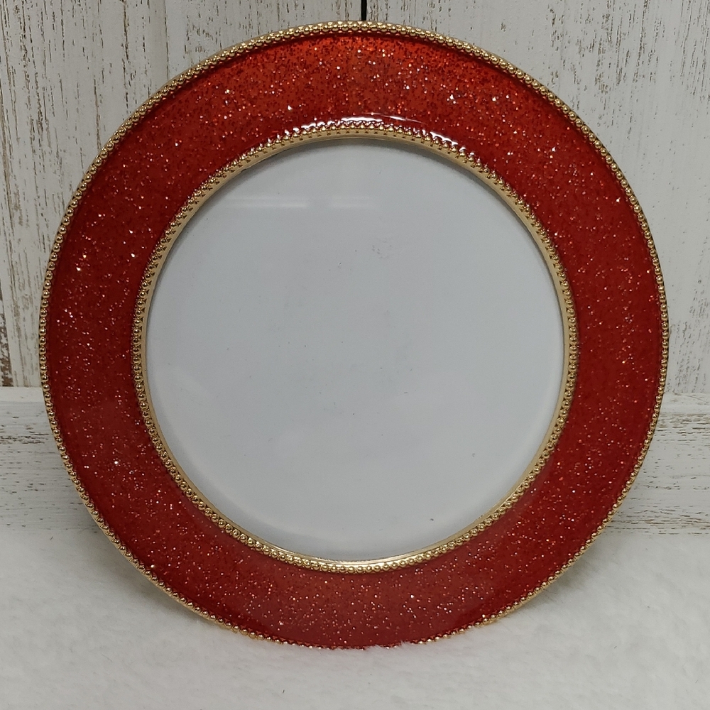 Sheffield Home Elegant Round Red Sparkle Picture Frame